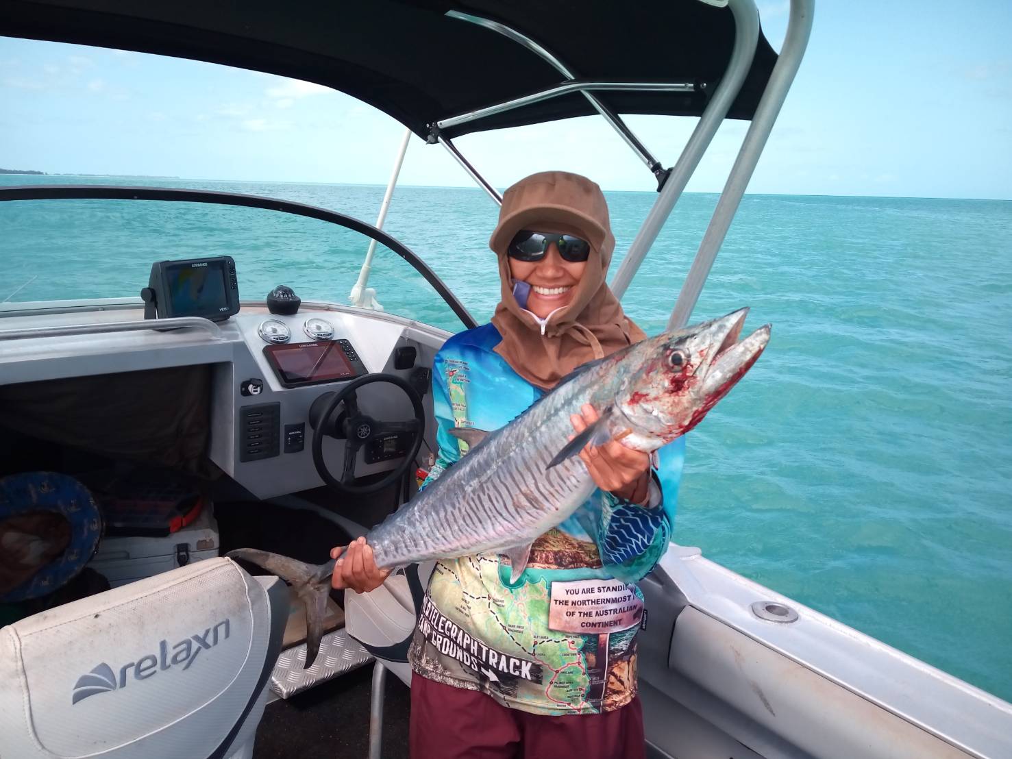 Spanish mackerel caught in clear blue water